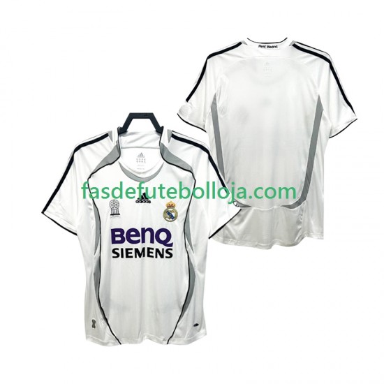 Camisola 1º Equipamento Real Madrid 2007 2006 Manga Curta Retro ,Homem