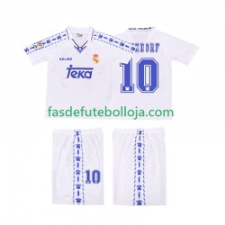 Camisola 1º Equipamento Real Madrid SEEDORF 10 1996 1997 Manga Curta Retro ,Criança