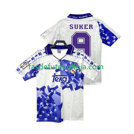Camisola 3º Equipamento Real Madrid SUKER 9 1996 1997 Manga Curta Retro ,Homem
