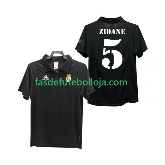 Camisola 2º Equipamento Real Madrid ZIDANE 5 2003 2002 Manga Curta Retro ,Homem
