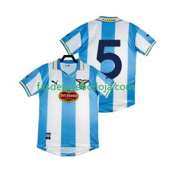 Camisola 1º Equipamento SS Lazio 5 2000 1999 Manga Curta Retro ,Homem