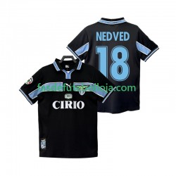 Camisola 2º Equipamento SS Lazio NEDVED 18 1998 1999 Manga Curta Retro ,Homem