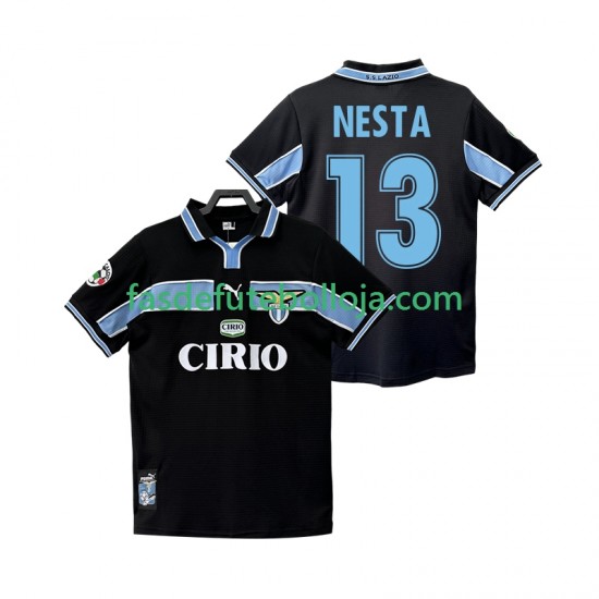 Camisola 2º Equipamento SS Lazio NESTA 13 1998 1999 Manga Curta Retro ,Homem