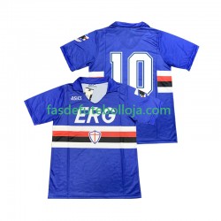 Camisola 1º Equipamento Sampdoria 10 1990 1991 Manga Curta Retro ,Homem