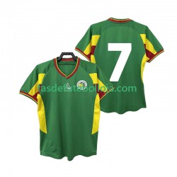 Camisola 2º Equipamento Seleção Senegalesa 7 2002 Manga Curta Retro ,Homem
