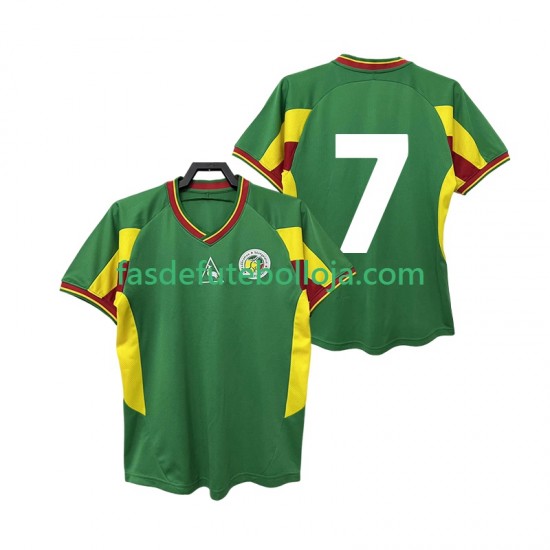 Camisola 2º Equipamento Seleção Senegalesa 7 2002 Manga Curta Retro ,Homem