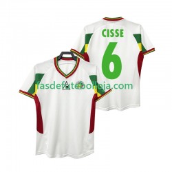 Camisola 1º Equipamento Seleção Senegalesa CISSE 6 2002 Manga Curta Retro ,Homem