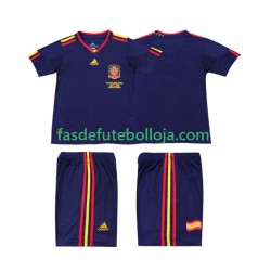 Camisola 2º Equipamento Seleção Espanhola 2010 Manga Curta Retro ,Criança