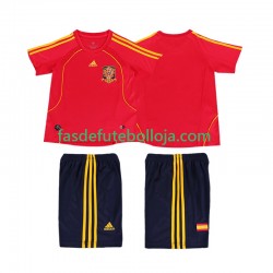 Camisola 1º Equipamento Seleção Espanhola 2008 Manga Curta Retro ,Criança