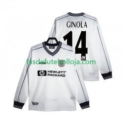 Camisola 1º Equipamento Tottenham Hotspur GINOLA 14 1997 1999 Manga Comprida Retro ,Homem