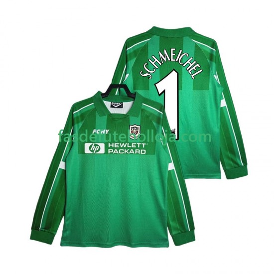 Camisola Guarda-redes 1º Equipamento Tottenham Hotspur SCHMEICHEL 1 1997 1999 Manga Comprida Retro ,Homem
