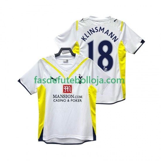 Camisola 1º Equipamento Tottenham Hotspur KLINSMANN 18 2009 2010 Manga Curta Retro ,Homem