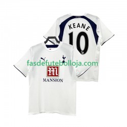 Camisola 1º Equipamento Tottenham Hotspur Keane 10 2007 2006 Manga Curta Retro ,Homem