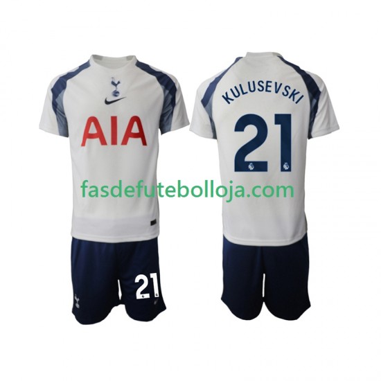 Camisola 1º Equipamento Tottenham Hotspur Kulusevski 21 2025-2026 Manga Curta ,Criança