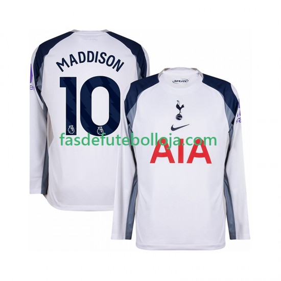 Camisola 1º Equipamento Tottenham Hotspur Maddison 10 2025-2026 Manga Comprida ,Homem