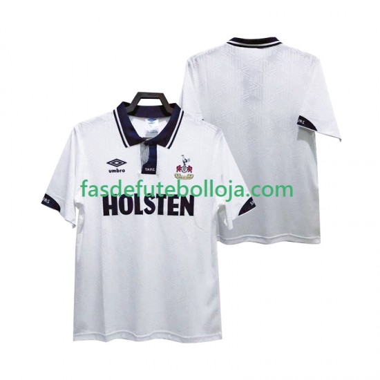 Camisola 1º Equipamento Tottenham Hotspur 1991 1993 Manga Curta Retro ,Homem