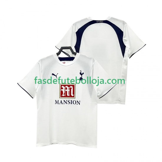 Camisola 1º Equipamento Tottenham Hotspur 2007 2006 Manga Curta Retro ,Homem