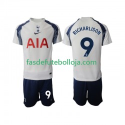 Camisola 1º Equipamento Tottenham Hotspur Richarlison 9 2025-2026 Manga Curta ,Criança