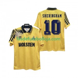 Camisola 2º Equipamento Tottenham Hotspur SHERINGHAM 10 1992 1994 Manga Curta Retro ,Homem