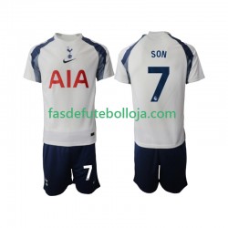 Camisola 1º Equipamento Tottenham Hotspur Son Heung-Min 7 2025-2026 Manga Curta ,Criança