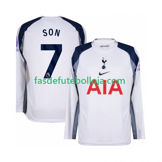Camisola 1º Equipamento Tottenham Hotspur Son Heung-Min 7 2025-2026 Manga Comprida ,Homem