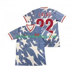 Camisola 2º Equipamento Seleção Estados Unidos LALAS 22 1994 Manga Curta Retro ,Homem