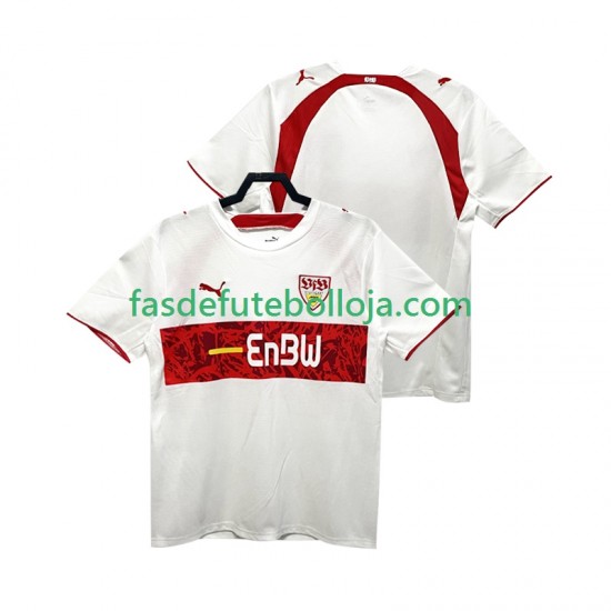 Camisola 1º Equipamento VfB Stuttgart 2007 2006 Manga Curta Retro ,Homem