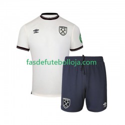 Camisola 2º Equipamento West Ham United 2025-2026 Manga Curta ,Criança