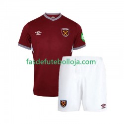 Camisola 1º Equipamento West Ham United 2025-2026 Manga Curta ,Criança