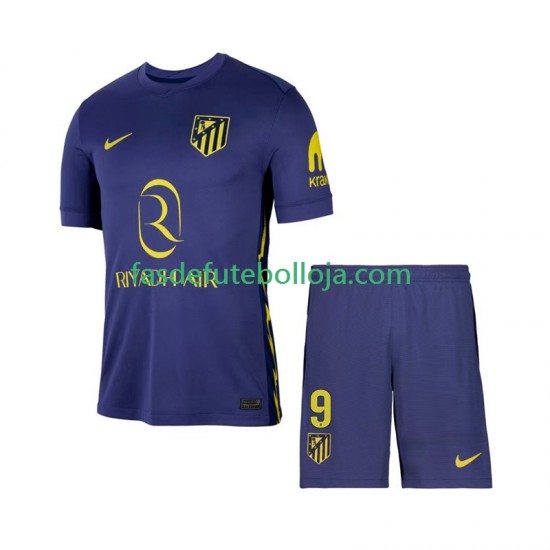 Camisola 2º Equipamento Atlético Madrid Alexander Sorloth 9 2025-2026 Manga Curta ,Criança