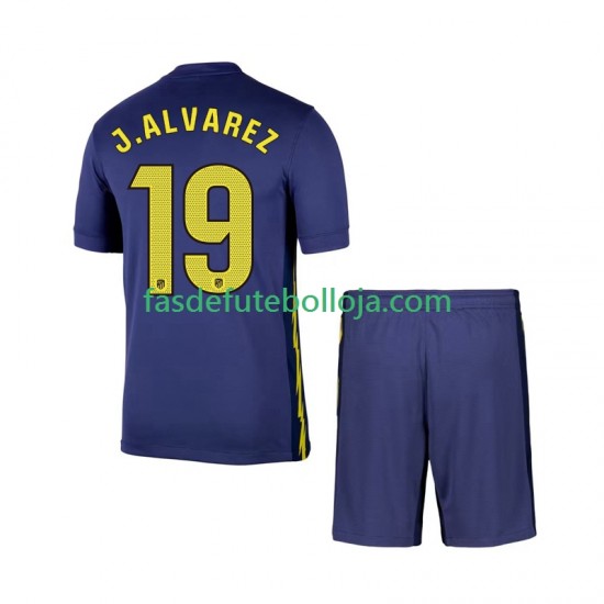Camisola 2º Equipamento Atlético Madrid Julian Alvarez 19 2025-2026 Manga Curta ,Criança