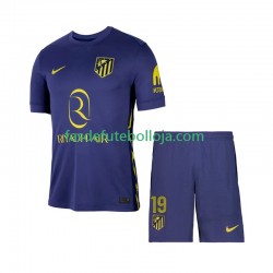 Camisola 2º Equipamento Atlético Madrid Julian Alvarez 19 2025-2026 Manga Curta ,Criança