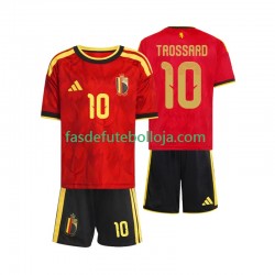 Camisola 1º Equipamento Seleção Belga Leandro Trossard 10 World Cup 2026 Manga Curta ,Criança