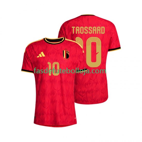 Camisola 1º Equipamento Seleção Belga Leandro Trossard 10 World Cup 2026 Manga Curta ,Homem