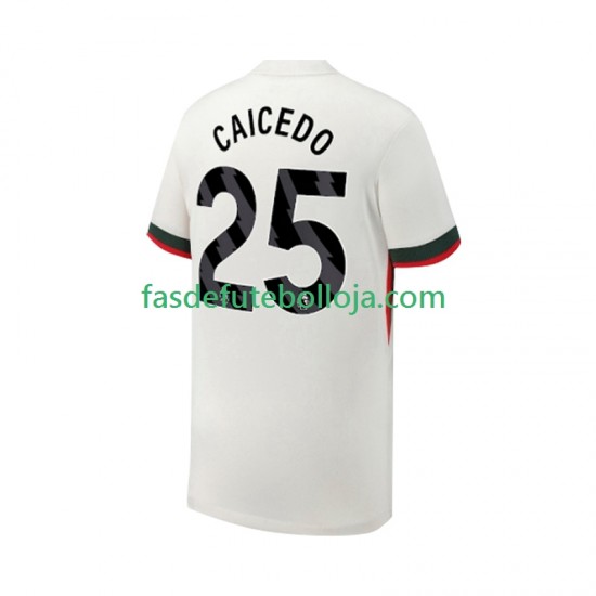 Camisola 2º Equipamento Chelsea Moises Caicedo 25 2025-2026 Manga Curta ,Homem