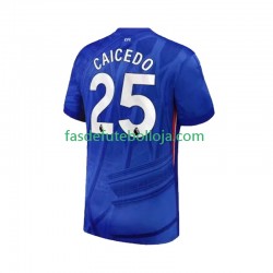 Camisola 1º Equipamento Chelsea Moises Caicedo 25 2025-2026 Manga Curta ,Homem