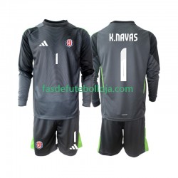 Camisola Guarda-redes 2º Equipamento Seleção Costarriquenha Keylor Navas 1 2025 Manga Comprida ,Criança