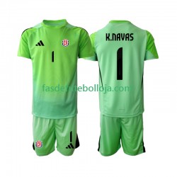 Camisola Guarda-redes 1º Equipamento Seleção Costarriquenha Keylor Navas 1 2025 Manga Curta ,Criança