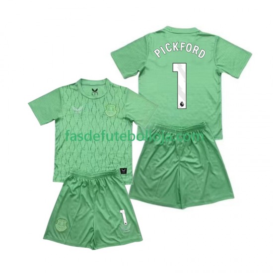 Camisola Guarda-redes 1º Equipamento Everton Pickford 1 2025-2026 Manga Curta ,Criança