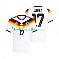 Camisola 1º Equipamento Seleção Alemã Florian Wirtz 17 World Cup 2026 Manga Curta ,Homem