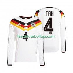 Camisola 1º Equipamento Seleção Alemã Jonathan Tah 4 World Cup 2026 Manga Comprida ,Homem