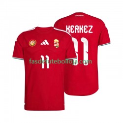 Camisola 1º Equipamento Seleção Húngara Kerkez 11 World Cup 2026 Manga Curta ,Homem