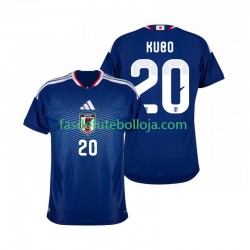 Camisola 1º Equipamento Seleção Japonesa Kubo 20 World Cup 2026 Manga Curta ,Homem