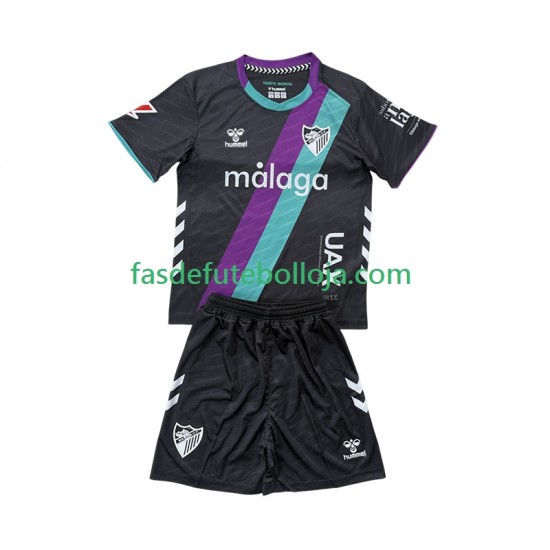 Camisola 2º Equipamento Málaga CF 2025-2026 Manga Curta ,Criança