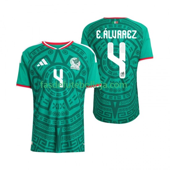 Camisola 1º Equipamento Seleção Mexicana Edson Alvarez 4 World Cup 2026 Manga Curta ,Homem