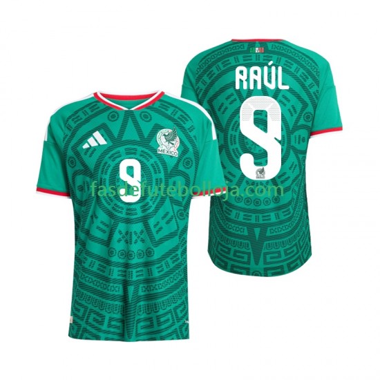 Camisola 1º Equipamento Seleção Mexicana Raul Jimenez 9 World Cup 2026 Manga Curta ,Homem
