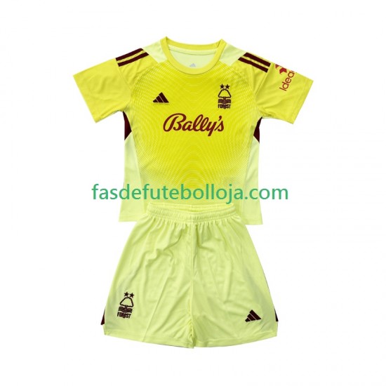 Camisola Guarda-redes 1º Equipamento Nottingham Forest 2025-2026 Manga Curta ,Criança