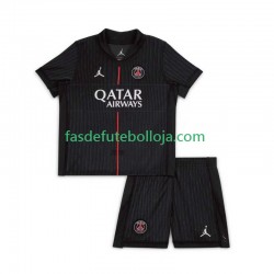 Camisola 4º Equipamento Paris Saint-Germain 2025-2026 Manga Curta ,Criança