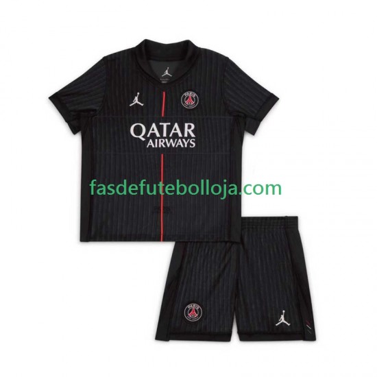 Camisola 4º Equipamento Paris Saint-Germain 2025-2026 Manga Curta ,Criança