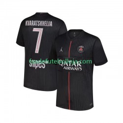 Camisola 4º Equipamento Paris Saint-Germain Khvicha Kvaratskhelia 7 2025-2026 Manga Curta ,Homem